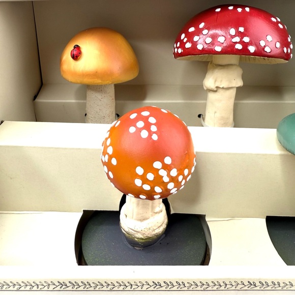 John Derian Mushroom Fungi 5PC Decorative Figurines NWT - Picture 4 of 12